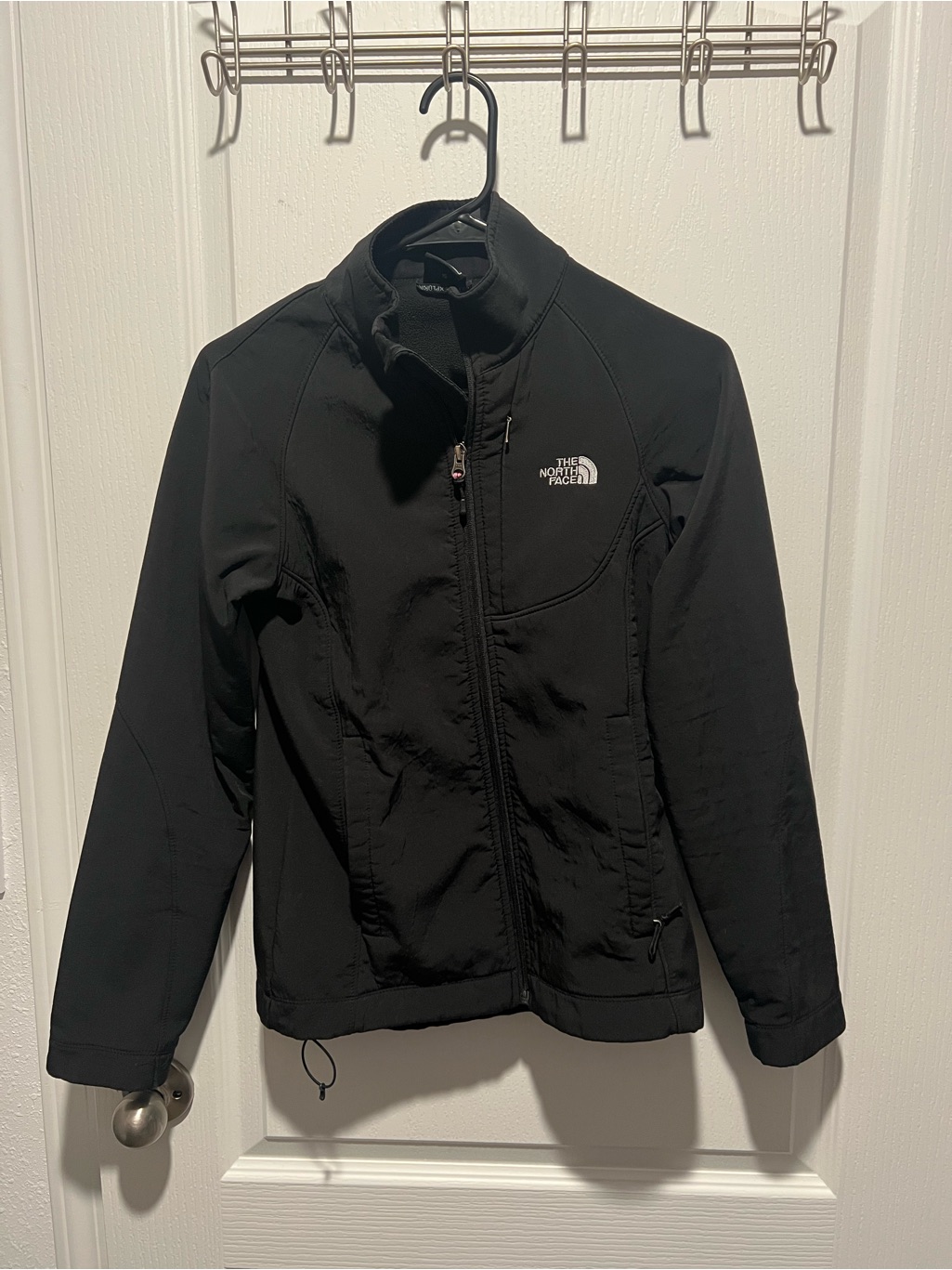 The North Face Black Fleece Jacket With Logo Tag